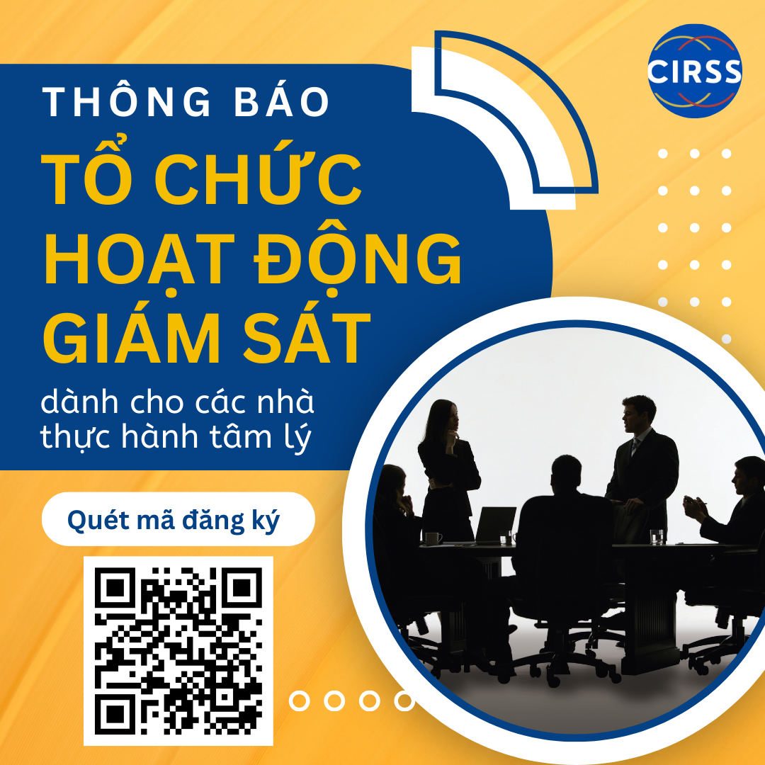 Thông báo tổ chức hoạt động giám sát chuyên môn dành cho những nhà thực hành tâm lý trị liệu